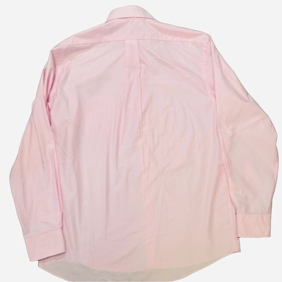 Men Chaps Button Up Dress Shirt Pink Large Quiet Luxury Preppy Old Money Office - Picture 3 of 4